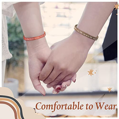Jeyiour 20 Pcs Christian Leather Bracelets Bible Verse Quotes - color: Multicolor