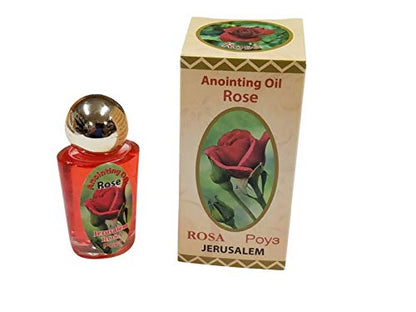 Bethlehem Gifts TM Holy Land Blessed Anointing Oil 30ml Biblical Fragrance Jerusalem (Rose) - color: Rose