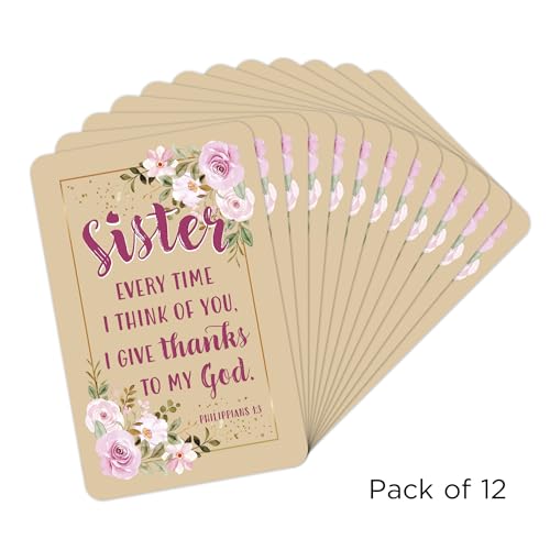 Logos Trading Post Sister, Phil 1:3 Wallet Scripture Cards, Pack of 12 - color: Sister
