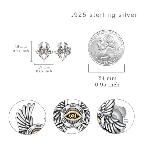 Seraphim Earrings Sterling Silver, Seraphim Biblically Accurate Angels Earrings Christian Angel Gifts for Men