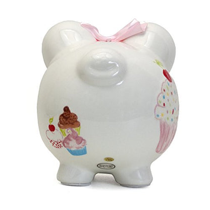 Child to Cherish Ceramic Piggy Bank for Girls, Sprinkle Cupcake - color: Multicolor