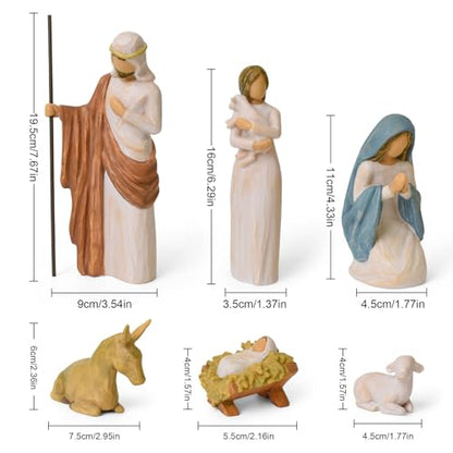 6 Piece Nativity Set, Christmas Decor Nativity Scene, Christian Gifts