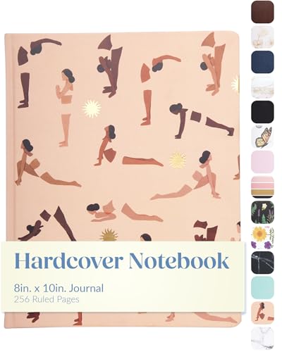 WORLD TRAVELER Large Lined Journal Notebook 256 Ruled White & Ivory Pages - color: Salutations