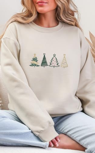 Embroidered Christmas Sweatshirts Festive Holiday Pullover Gifts with Unique Designs for Men and Women - color: Design 3