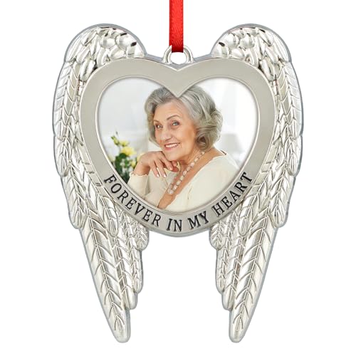 D4DREAM Memorial Christmas Ornament Metal Angel Wing Memorial Picture Frame - color: 3-1 Angel