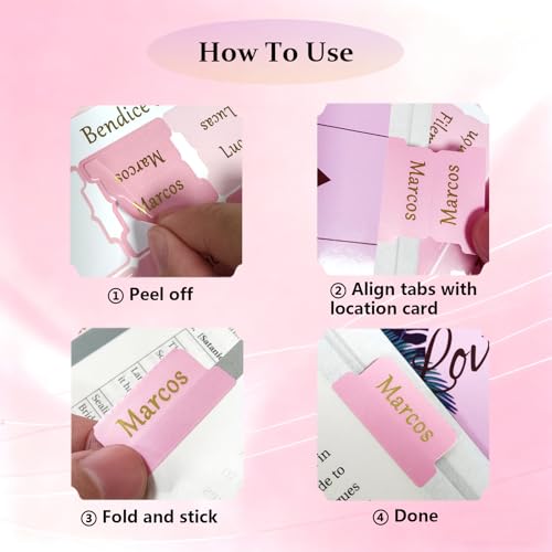 Vorscrin-Laminated Bible Tabs for Women and Men, Gold Foil Lettering Design, Reposition and Large Print Stickers, Bible Study Supplies, 90 Chapters Labels for Easy Navigation (Spanish Pink) - color: Spanish Pink