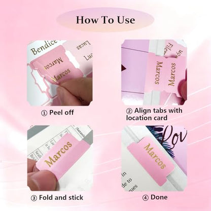 Vorscrin-Laminated Bible Tabs for Women and Men, Gold Foil Lettering Design, Reposition and Large Print Stickers, Bible Study Supplies, 90 Chapters Labels for Easy Navigation (Spanish Pink) - color: Spanish Pink