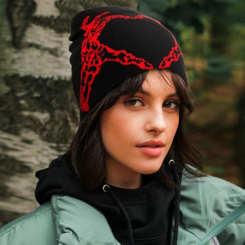 4Pcs Y2k Beanie Winter Knitted Hat Warm Graphic Cap for Women Men - color: N-9