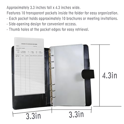 JW Ministry Organizer Leather Tract Holder Jehovah Witness Field Service Supplies JW Tract Holders for Ministry Pioneer Gift JW Gifts Ministry Folder Organizer (Green, MINI) - color: Green, size: MINI