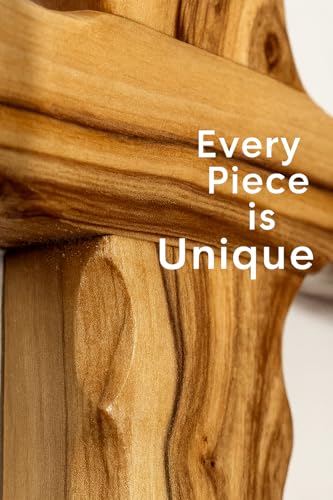 Zuluf 6.2" Olive Wood Plain Wall Cross | Christian Handmade Wooden Cross for Wall from Jerusalem Holy Land | Wall Cross for Home Decor | Catholic Wall Art | Religious Christian Decor Gift - size: 6.3"L x 3.9"W