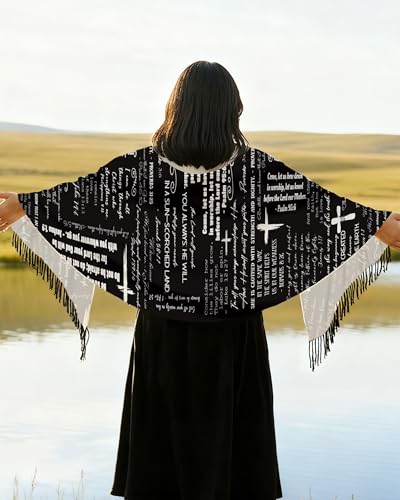 Bozidol Prayer Shawls and Wraps for Women - color: Black 02