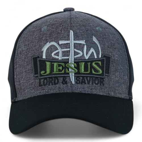 Trendy Apparel Shop Only Jesus Praying Hand Embroidered Christian Ball Cap - color: Charcoal Black 8