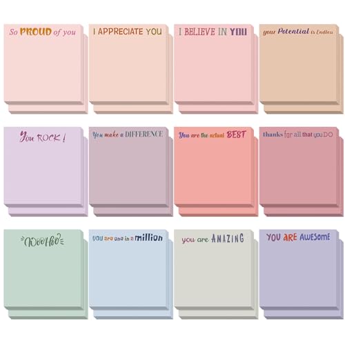 Yinder 24 Pcs Inspirational Sticky Notes Gifts, Thank You, Aesthetics - color: Aesthetics, size: Thank You