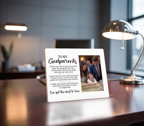 Godparents Gifts for Baptism Picture Frame - color: godparents