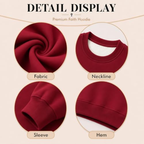 Christian Sweatshirts For Women Need Prayer Tap My Shoulder Hoodie Sweater - color: Claret, size: X-Large
