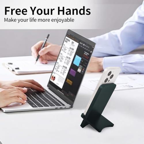 Solid Wood Simple Phone Stand, Desktop Stand,Tablets Tablet Display Stand, Compatible with All Phones (Dark Green Wood) - color: dark green wood