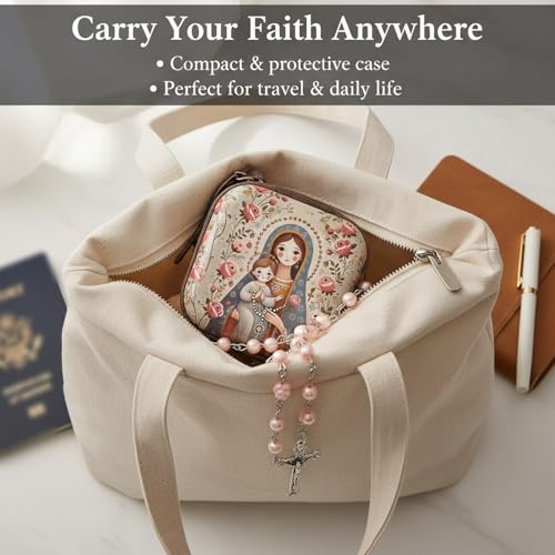 Rosary Beads Catholic for Women With Rosary Box, Catholic Gifts for Women