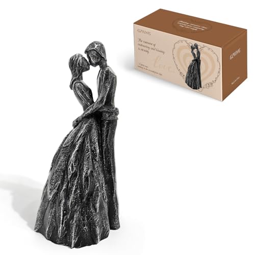 Anniversary Wedding Engagement Gift, Black Embrace Statue for Couple - color: Black-embrace