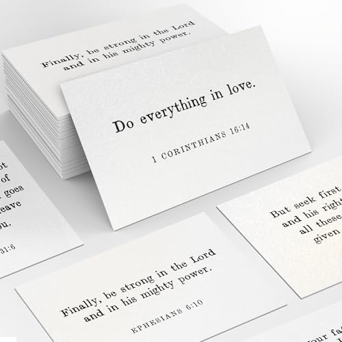 Bible Verse Cards, 60 Scripture Cards with Bible Verses - color: Pearl 01