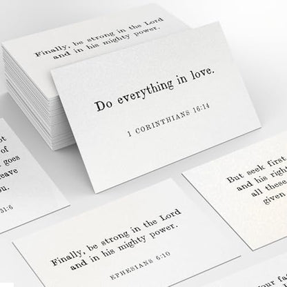 Bible Verse Cards, 60 Scripture Cards with Bible Verses - color: Pearl 01