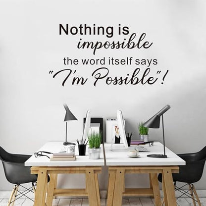 AnFigure Motivational Office Wall Decals: Vinyl Inspiration Quotes Removable Vinyl Wall Stickers for Entrepreneurs and Fitness Enthusiasts in Workspace and Gym Decor X-Large - size: X-Large