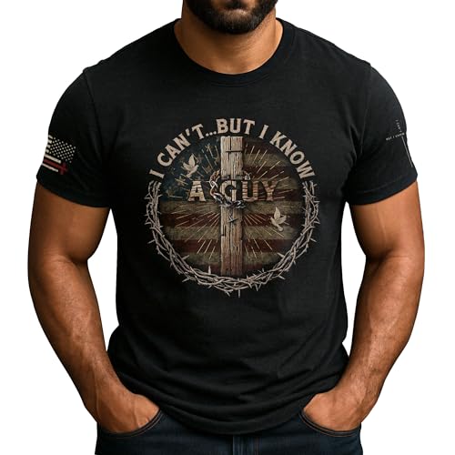 I Can't But I Know A Guy Shirts, Religious Shirts for Men - color: Ds02-black, size: 5X-Large