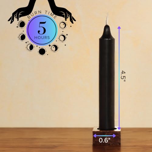 4.5 Inch Black Taper Candles, 42 Pack, Unscented Mini Taper Candles - color: Black, size: 4.5 inch - 42 pack