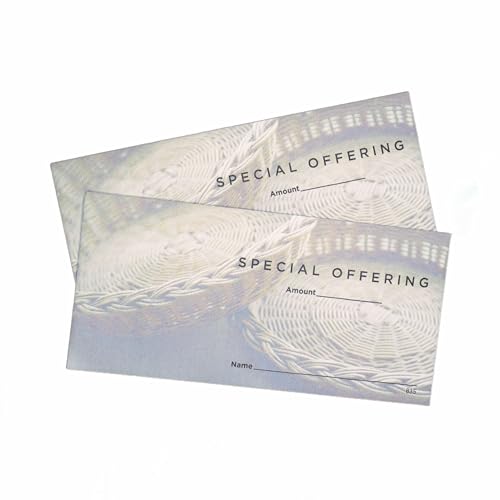 Special Offering Envelopes | Church Pew Envelopes for Tithe or Donation | 3" x 6 5/16" | Bill Size Fits Cash Check or Coin (100)