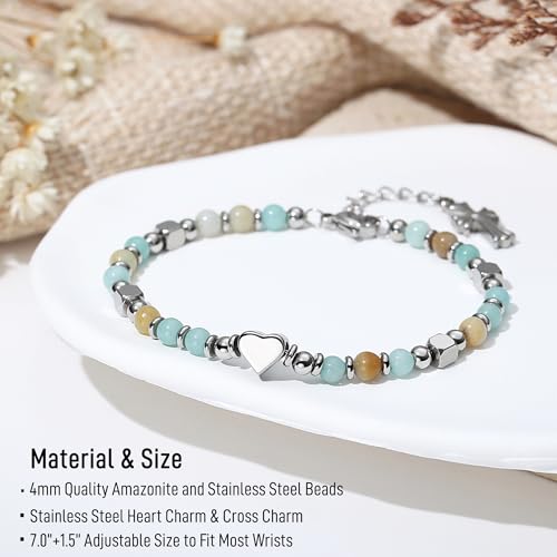 TONY & SANDY Christian Gifts for Women, Religious Cross Bracelet Faith Jewelry, Confirmation Baptism Christmas Birthday Gifts for Women, Unique Gifts for Teens Girls Kids Adults - style: Granddaughter