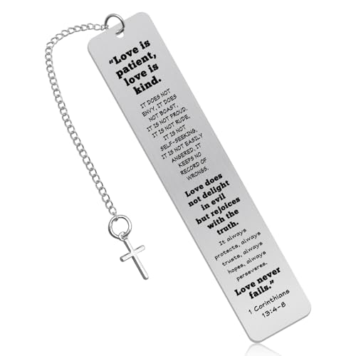 Christian Bookmark Gifts for Women Bible Verse Metal Bookmark Gift Religious Bookmarks for Girls Baptism Gifts for Girl Inspirational Baptism Birthday Gift for Book Lovers Religious Reading Keepsake - color: Bible Verse Metal Bookmark