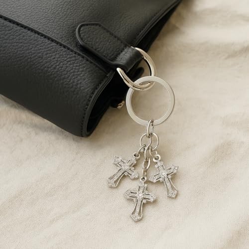 Cross Keychain – Cool Keychains Gifts for Christian, Baptism, Holidays, Keychains for Car Keys - color: Cross10