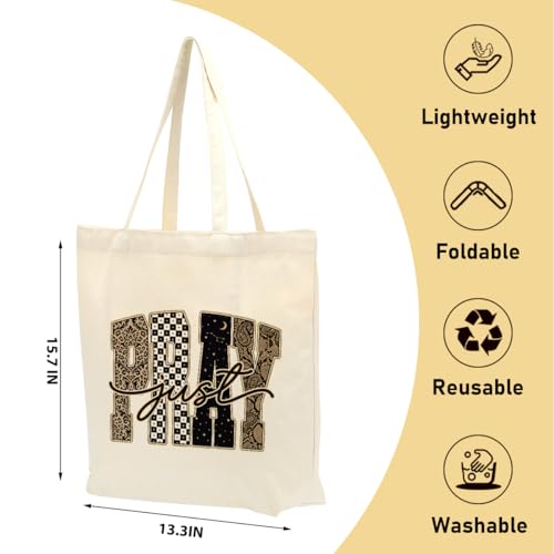 Faith Canvas Tote Bag, Christian Gifts for Women Girls Mom Sister Inspirational Bible Verse Birthday Christmas - color: Jesus Christian 811