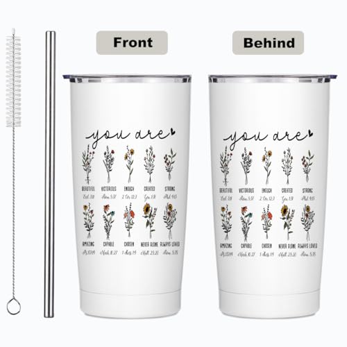Christian Gifts for Women Faith Stainless Steel Tumbler 20oz - color: Multi 1378