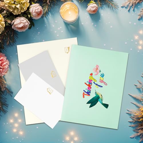 3D Colorful Flower Thinking Of You Card, - color: thinking of you