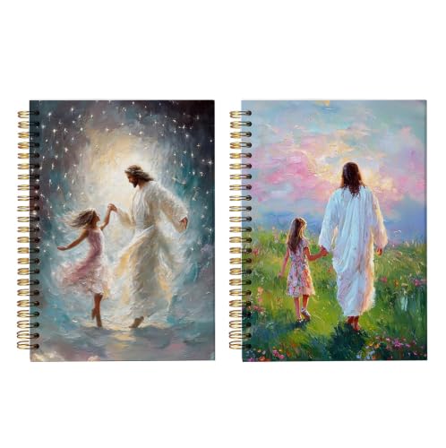 bitCNY Christian Jesus Notebook Set, Faith Inspirational Journals 860 - color: Jesus and Little Girl 2