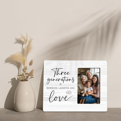Three Generations Picture Frame, Gifts for Mom Grandmother, Family Frame Fits 4x6 Photo - color: Pink