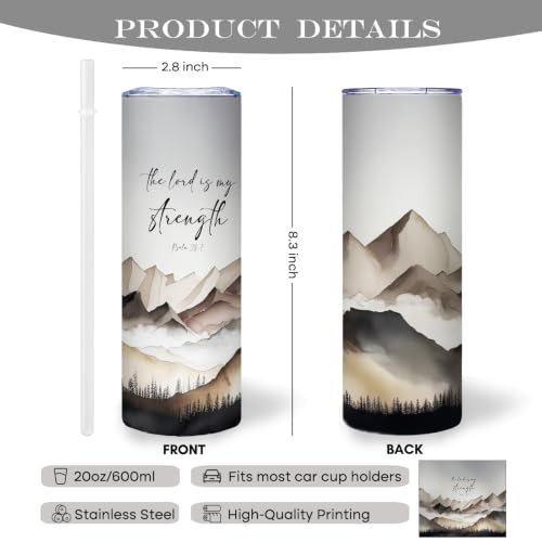 Christian Religious Mountain 20oz Travel Coffee Mug Tumbler - color: lordA