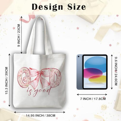 JINYO Christian Canvas Tote Bag, Bible Tote Bags for Women - color: Christian Tote Bag-1