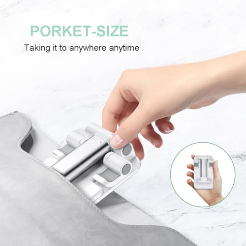 Phone Stand for Desk Cell Phone Holder Stands for iPhones - color: B-White-Silver