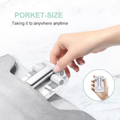 Phone Stand for Desk Cell Phone Holder Stands for iPhones - color: B-White-Silver