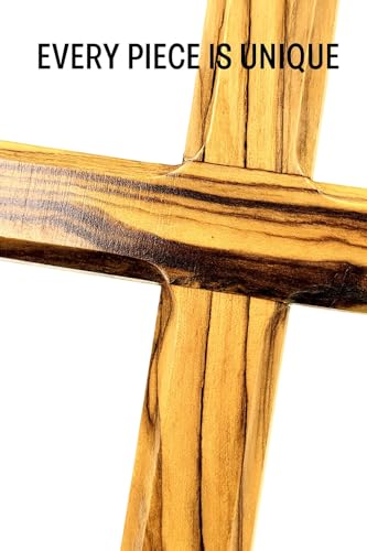 Zuluf Bethlehem Olive Wood Wall Cross | 4.7" Handmade Christian & Catholic Decor Christmas Wall Hanging Gift | Religious Spiritual Jesus Small Wooden Cross for Wall Decor cruz de madera pequeña - size: 4.7"L x 3"W