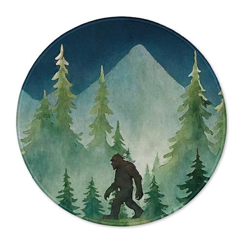 Bigfoot Mouse Pad 7.9x7.9 Inch, Funny Bigfoot Mousepad for Desk Home Office Computers Laptop Accessories, Funny Office Decor,Sasquatch Camping Lover Gifts for Women Men - color: Cute Sloth 36