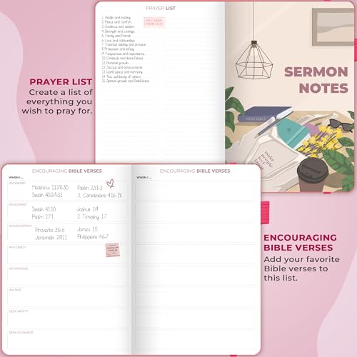 Clever Fox Bible Study Journal, Guide, Supplies for Women 7x10 Fuchsia - color: Fuchsia, size: Smaller than A4 (7" x 10")
