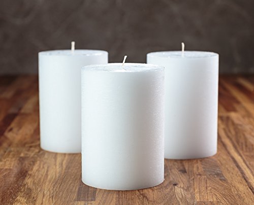 Melt Candle White Pillar Candles, Unscented, 3 Pack, 3 x 4 Inch - color: White, size: 3"x4" Pillar (3 pack)