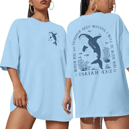 ASTANFY Oversized Tshirts for Women: Deserve Day Shirt Funny Skeleton Shirts Casual Oversized Graphic Tees Tops - color: Blue2, size: X-Large