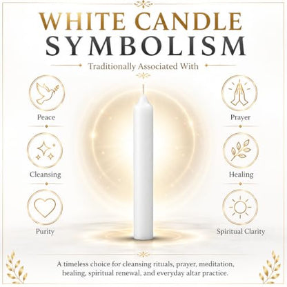 Dinil White Spell Candles, 4 Inch Mini Chime Candles, Set of 40 - color: White, size: 40 Pack