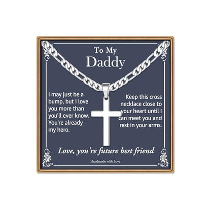 IEFLIFE Gifts for Son Men - Gifts for Son Grandson Boy Cross Necklaces - color: Daddy