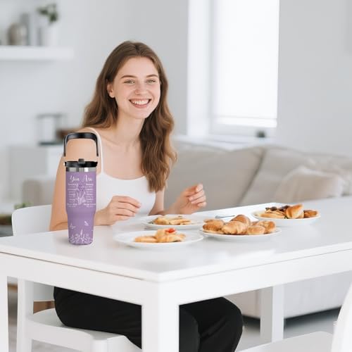 30oz Christian Insulated Tumbler with Handle, Gifts for Women Mom Daughter - color: Christ2