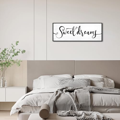 YPY Sweet Dreams Wall Decor Above Bed 32''×12'' - color: Sweet Dreams, size: 12"×32"