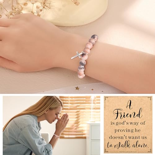 Christian Grandparents - Day Gifts for Women, Religious Cross Bracelet - color: Friend-10